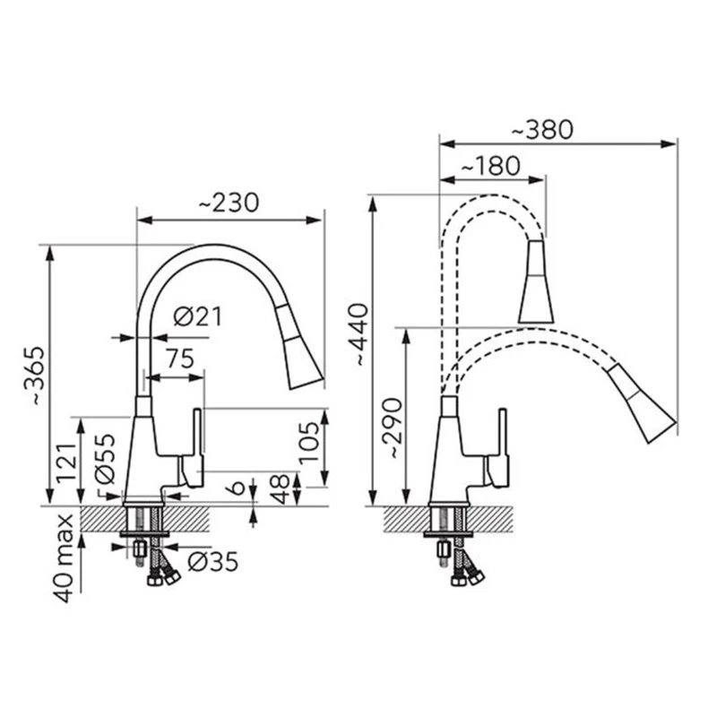 Μπαταρία κουζίνας FERRO ZUMBA II Κίτρινο BZA42C 4 Μπαταρία κουζίνας FERRO ZUMBA II Κίτρινο BZA42C - Image 2