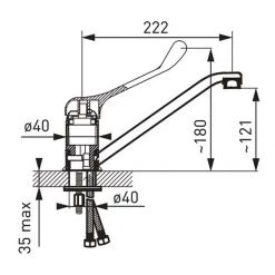Μπαταρία κουζίνας για ΑΜΕΑ FERRO PADWA MEDICO ANTISEPTIC BTPM4A -ΦτηνόςΜπαταρίες κουζίνας Κατάστημα μπαταρία κουζίνας για αμεα ferro padwa medico antiseptic btpm4a 1