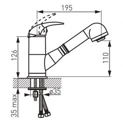 Μπαταρία κουζίνας με ντους FERRO ANCONA BAN8 -ΦτηνόςΜπαταρίες κουζίνας Κατάστημα μπαταρία κουζίνας με ντους ferro ancona ban8 1