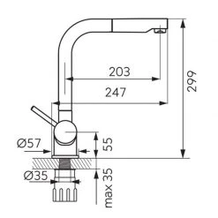Μπαταρία κουζίνας με ντους FERRO TOLEDO BTD4PO -ΦτηνόςΜπαταρίες κουζίνας Κατάστημα μπαταρία κουζίνας με ντους ferro toledo btd4po 2