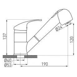 Μπαταρία κουζίνας με ντους FERRO VASTO BVA8 -ΦτηνόςΜπαταρίες κουζίνας Κατάστημα μπαταρία κουζίνας με ντους ferro vasto bva8 1
