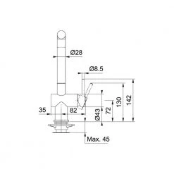 Μπαταρία νεροχύτη FRANKE ACTIVE PLUS STANDARD BLACK MATT 3155001019 -ΦτηνόςΜπαταρίες κουζίνας Κατάστημα μπαταρία νεροχύτη franke active plus standard black matt 3155001019 2