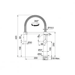 Μπαταρία νεροχύτη FRANKE Pescara Semi Pro L Ντους Inox 3153101010 -ΦτηνόςΜπαταρίες κουζίνας Κατάστημα μπαταρία νεροχύτη franke pescara semi pro l ντους inox 3153101010 3