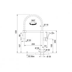 Μπαταρία νεροχύτη FRANKE Pescara Semi Pro L Ντους Inox 3153101010 -ΦτηνόςΜπαταρίες κουζίνας Κατάστημα μπαταρία νεροχύτη franke pescara semi pro l ντους inox 3153101010 4