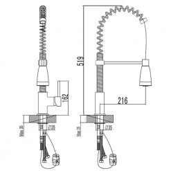 Μπαταρία νεροχύτη KARAG PRAXIS FM 56 Χρωμέ με σπιράλ -ΦτηνόςΜπαταρίες κουζίνας Κατάστημα μπαταρία νεροχύτη karag praxis fm 56 χρωμέ με σπιράλ 1