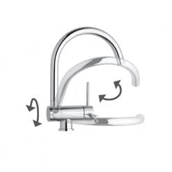 Μπαταρία νεροχύτου σπαστή OTTONE MELODA 06590 Χρωμέ